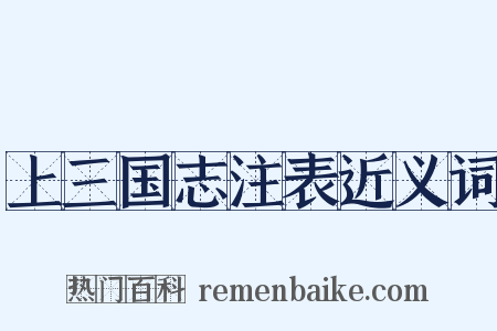 上三国志注表近义词是什么意思的图片